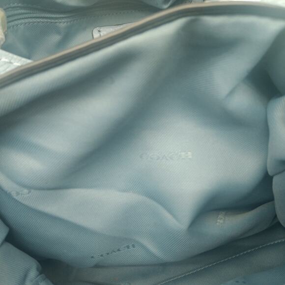 Coach 57125 Edie Turnlock Chambray Blue Triple Compartment Shoulder Bag - Picture 9 of 16